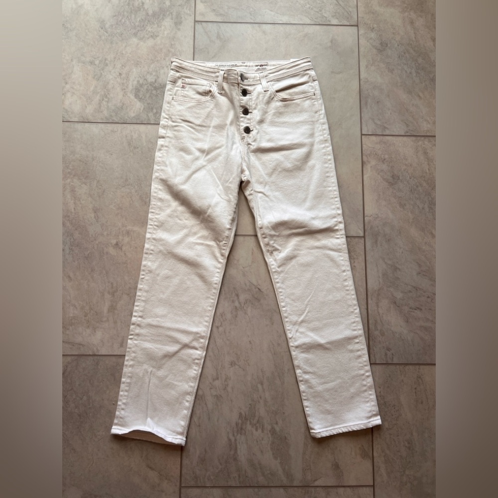 AG The Isabelle Button Up Straight Crop Jeans